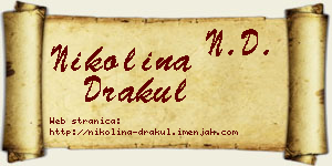 Nikolina Drakul vizit kartica